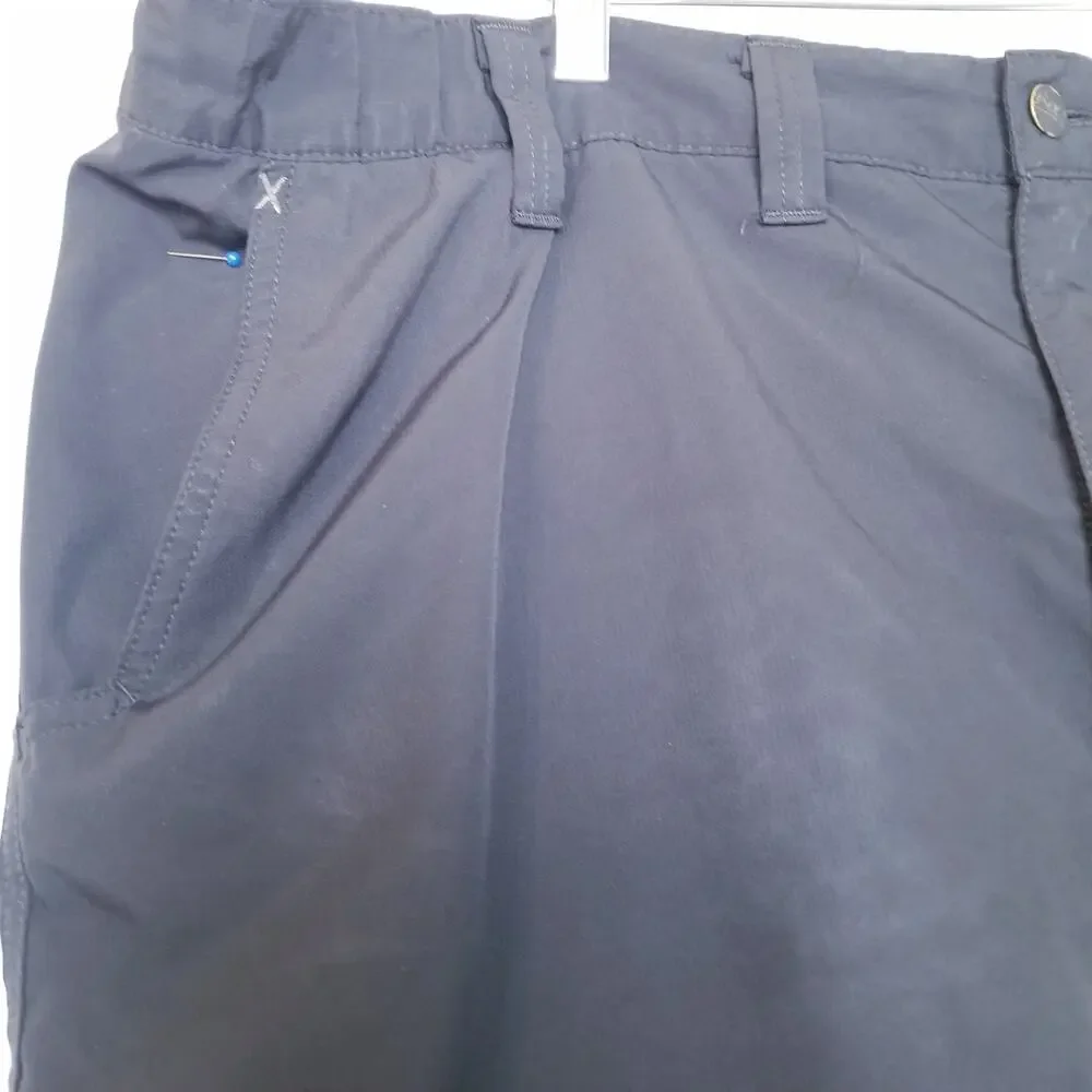 Mens Sz 44 WRANGLER Outdoor Performance Zip Cargo Shorts Elastic Waistband Black - Picture 2 of 8